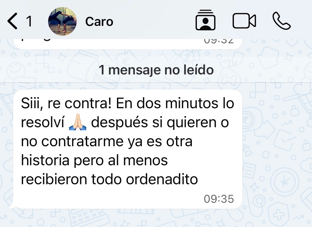 Testimonio de Caro
